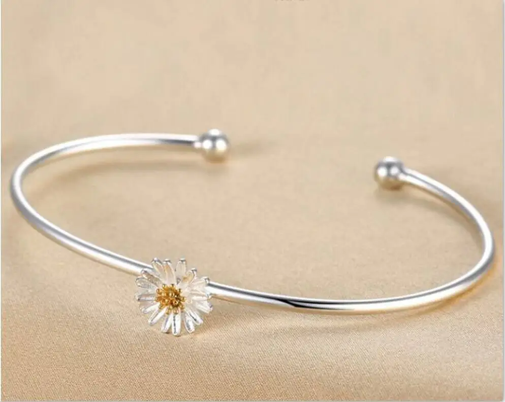 925 sterling silver fresh daisy bracelet sterling silver accessories short spring small fresh