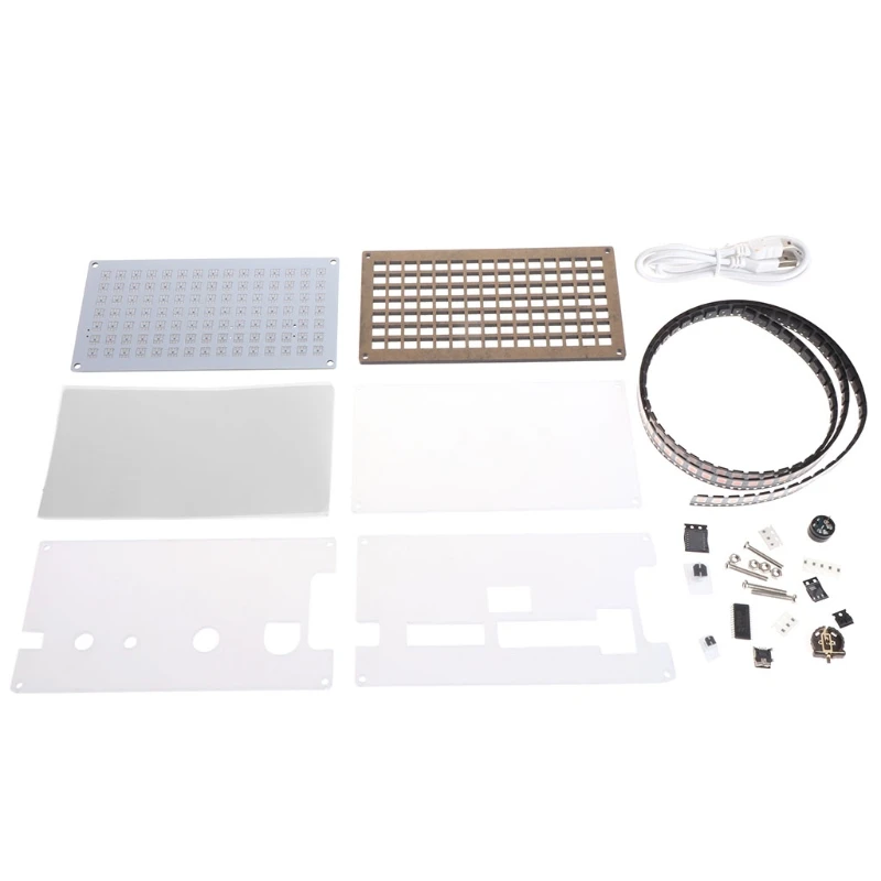 

DIY DS3231 Alarm Clock Kit Large Size Lattice Touch Clock Brightness Adjustable