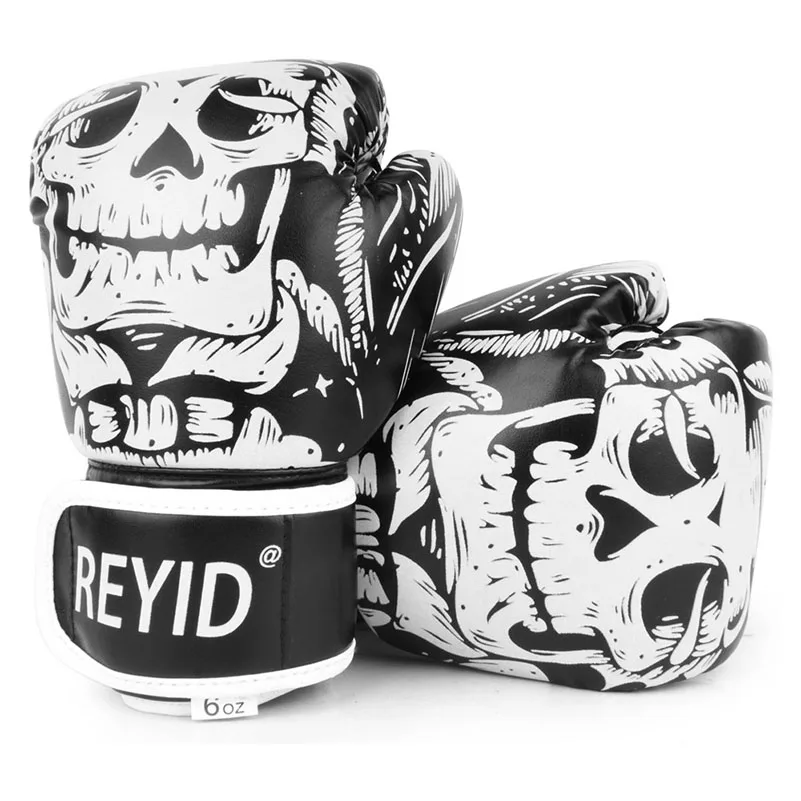 

Adult Women Men PU Leather Training Gloves Protector MMA Muay Thai Boxe De Luva Mitts Sanda Protector Boxing Gloves 8 10 12 6 OZ