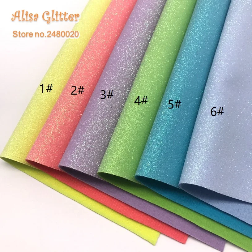 

1PCS A4 SIZE 21X29cm Fluo Fine Glitter Leather For Bow DIY handbags shoes B38