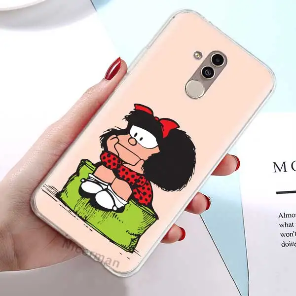 Силиконовый чехол из ТПУ для huawei mate 30 5G 10 20 Lite P30 P20 Pro Чехол Mafalda мультяшный мягкий прозрачный чехол - Цвет: 13