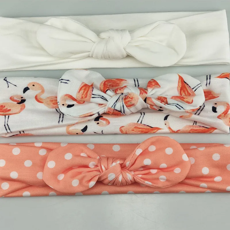 

3 Pcs/set Lovely Bowknot Elastic Head Bands For Baby Girls Headband For Children Tuban Baby Baby Accessories Hair Set