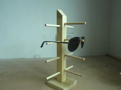 

Eyeglass Sunglass Rack Storage Shelf Wood Hang Display Wooden Handmade detachable 4 layer 4 pairs of glases