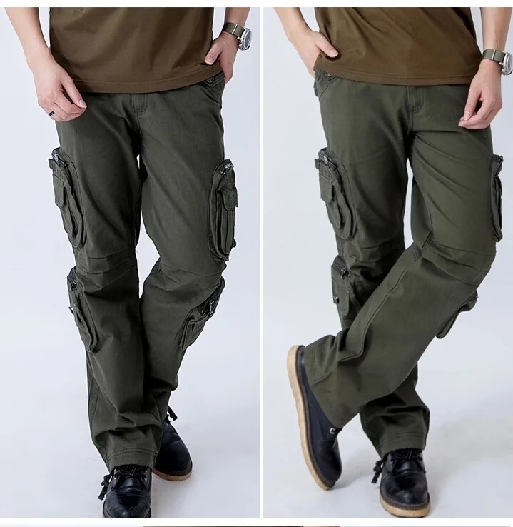 High Quality Men's Cargo Pants Casual Mens Pant Multi Pocket Military ...