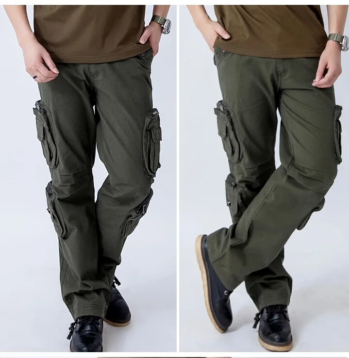 High Quality Men's Cargo Pants Casual Mens Pant Multi Pocket Military