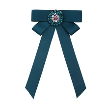 Модное нарядное однотонное зеленое платье-рубашка из ткани, блузка, галстук-бабочка, галстук-бабочка с акриловыми кристаллами, женские вечерние платья Duftgold