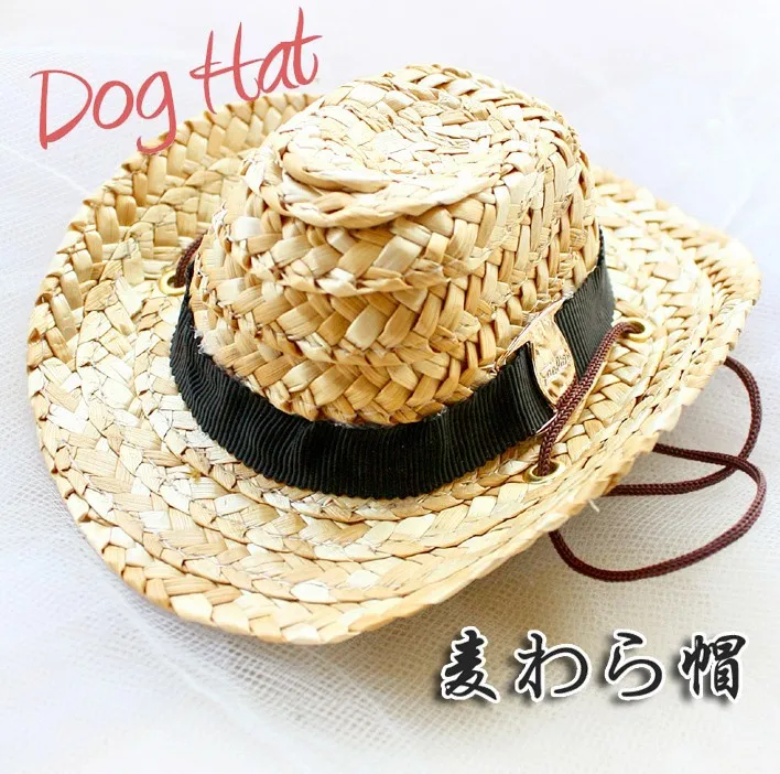 Умный крутой ковбойский тканый соломенный головной убор для собак ручной работы, головной убор для собак, аксессуары для собак