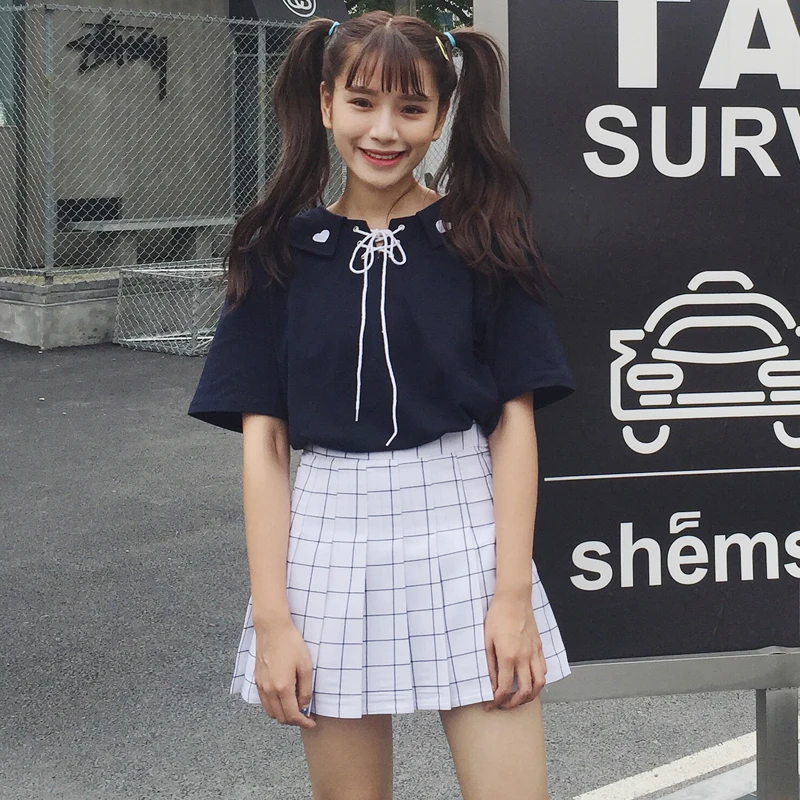 Для женщин юбки для дамы Kawaii сетки высокая талия ретро Женская плиссированная