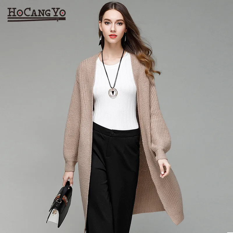 HCYOWomen's вязаный кардиган 2018 Повседневный корейский женский Кардиган с длинным