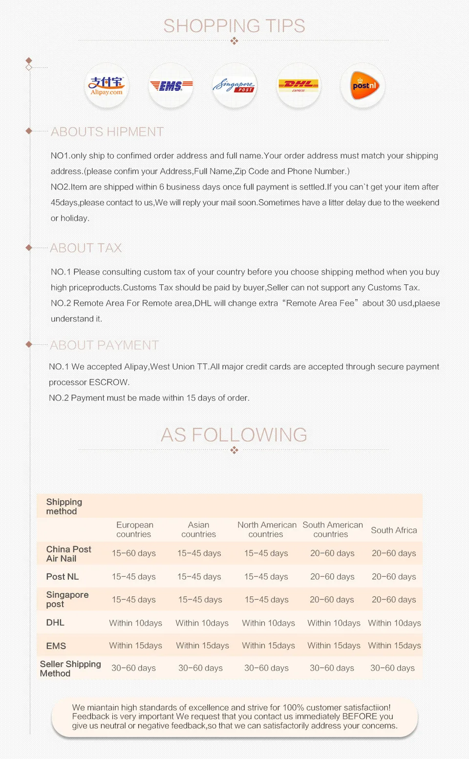 ashipping tips