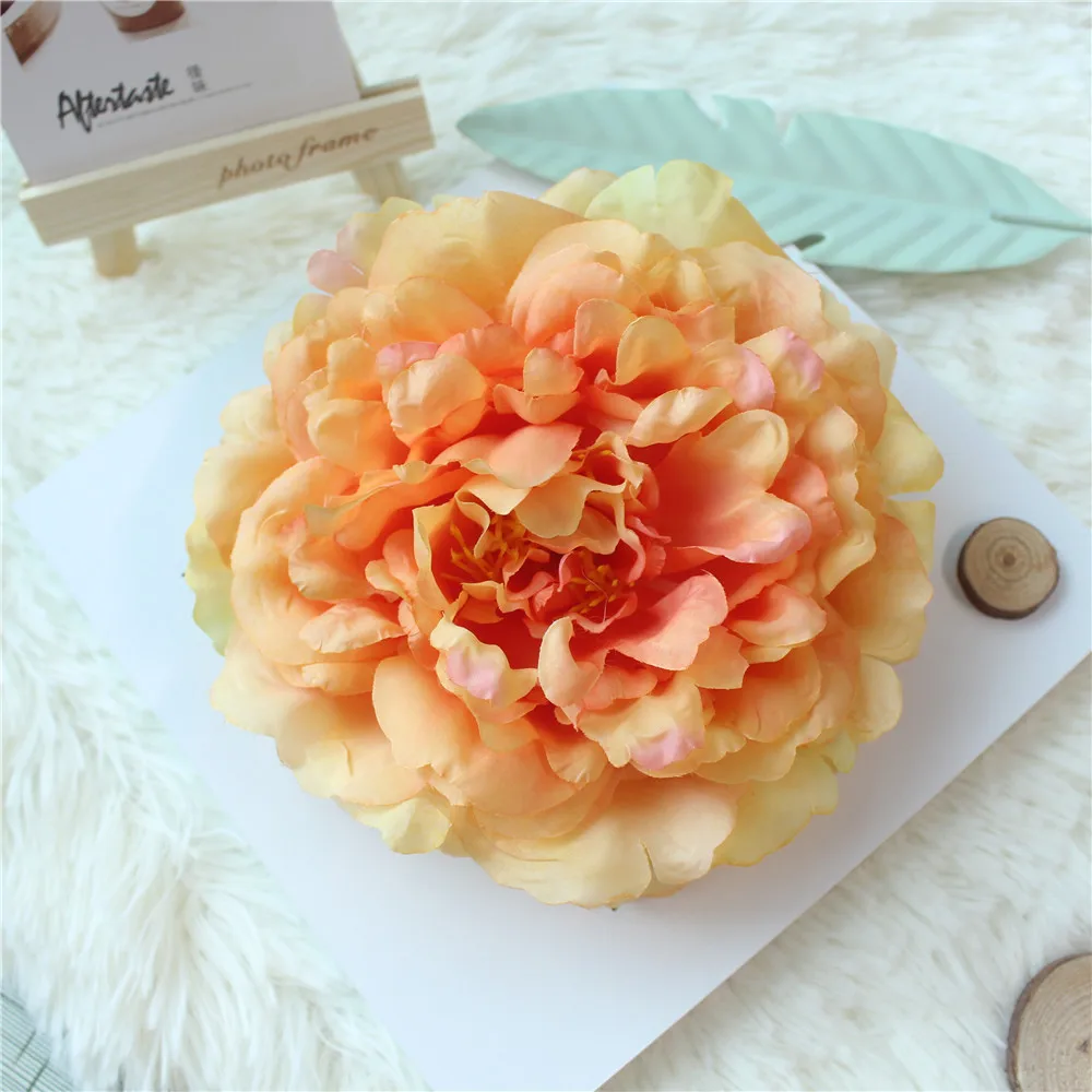 Big Rose Artificial Flower Head White Peonies Silk Red Artificial Flower Heads Wedding Flower Wall Garden Decoration  (15)