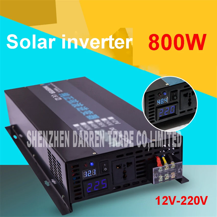 

LED display Off grid solar inverter RBP-800S 12/24/48VDC to 110/220VAC 800 W nominal sinusoidal Pure Wave Power Inverter