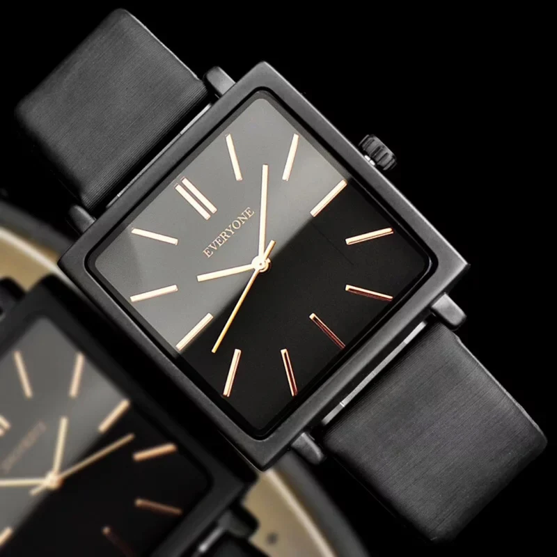 2018 New Genuine Leather Quartz Watch Lady Watches Women Luxury Antique Stylish Square Dress Watch Relogio Feminino Montre Femme