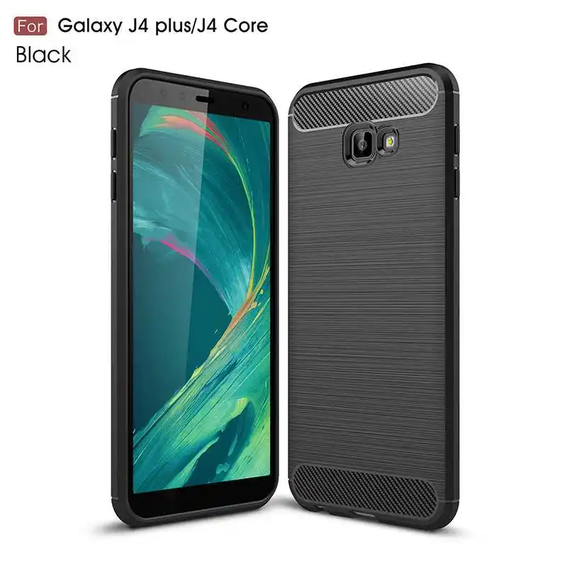 Модный противоударный мягкий силиконовый чехол Mokoemi 6," для samsung Galaxy J4 Core, чехол для samsung Galaxy J4 Core, чехол для телефона - Цвет: Black