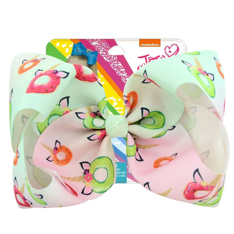 8-Doughnut-JoJo-Bows-With-Clip-Fruit-Lollipop-Ice-Cream-Print-Grosgrain-Ribbon-Kids-Hair-Clips(12)