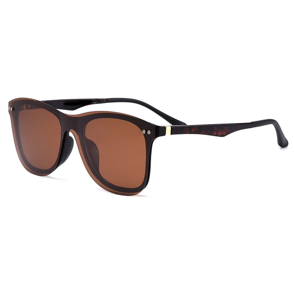 Gmei оптические Модные мужские квадратные очки с ультратонкой оправой, поляризованные солнцезащитные очки на застежке, женские оптические очки S2033