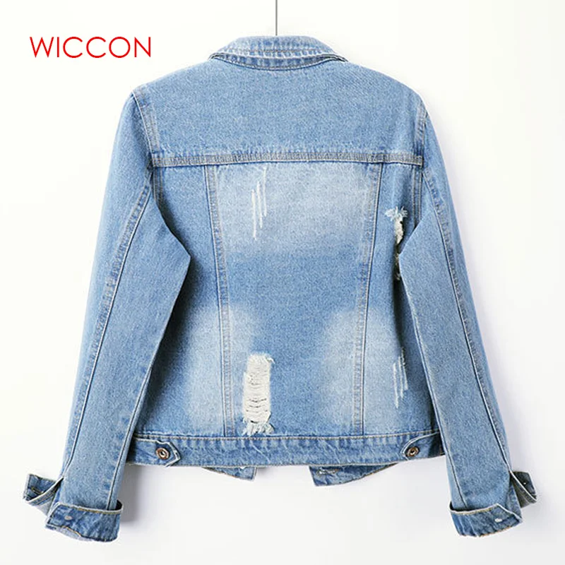 low cost  2020 Plus Size 5XL Denim Jacket Women Boyfriend Jean Coat Streetwear Vintage Autumn Basic Outerwear