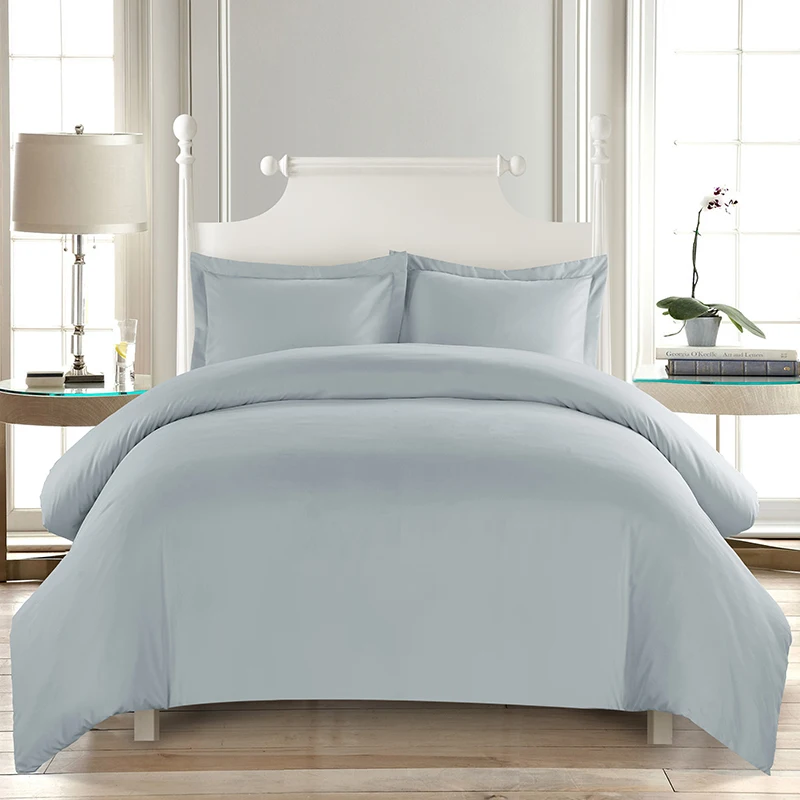

Home textile plain quilt cover bedding set of three sets of bedding set large size simple atmosphere European and American style