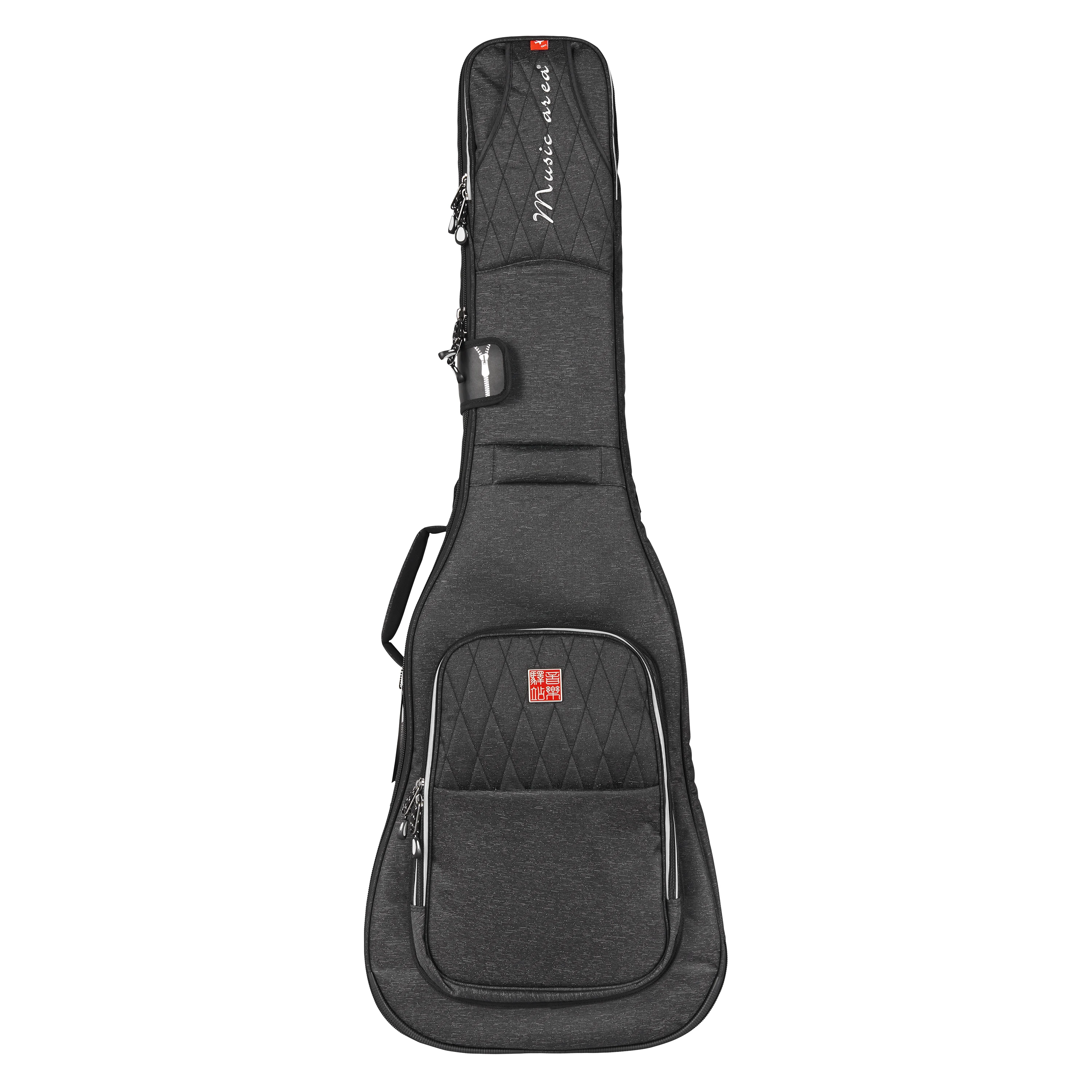 Music Area High end Electric Bass Gig Bag 900D Polyester Black Soft
