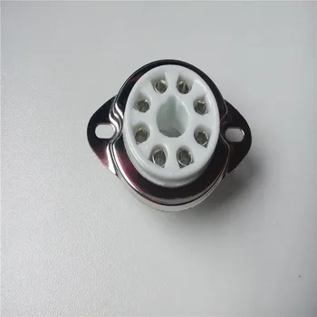 

6pcs ceramic tube socket Large seat tube socket 8 pin ceramic tube holder 8MPC1 silver foot for KT88 6550 EL34