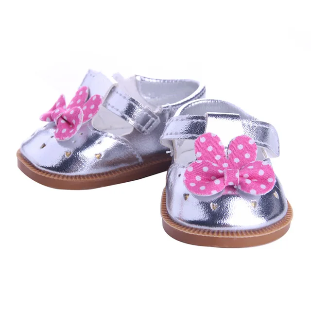 Doll Shoes Clothes Handmade Boots 7Cm Shoes For 18 Inch American&43Cm Baby New Born Doll Accessories For Generation Girl`Toy DIY n1086