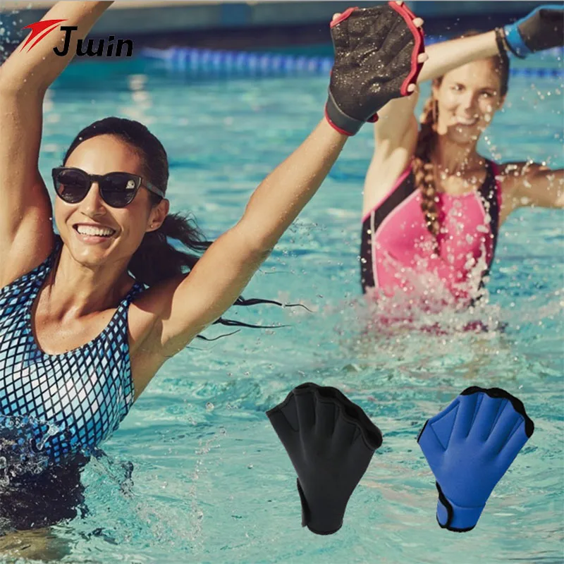 1 пара плавательные перчатки Aquatic фитнес водостойкость Aqua Fit Paddle Training палец Прихватки для мангала