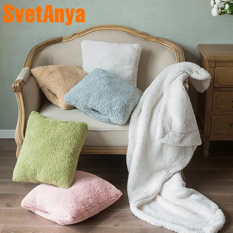 

Svetanya Cushion Blanket Fleece warm Cushion Pillow Sofa Bedding Seat Throws