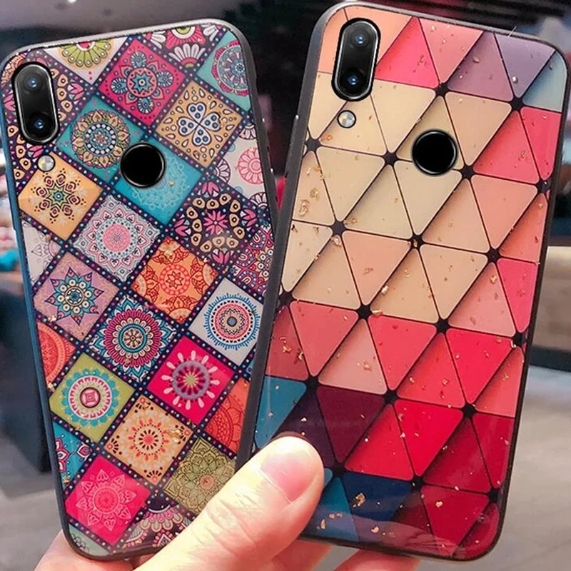 

Bling Plaid Pattern phone Cases For Huawei P30 P20 P10 Mate 10 20 Pro Lite Nova 2lite 3 3i 4 5 5i Honor 7A 7X 8X 9 10Lite 20Pro