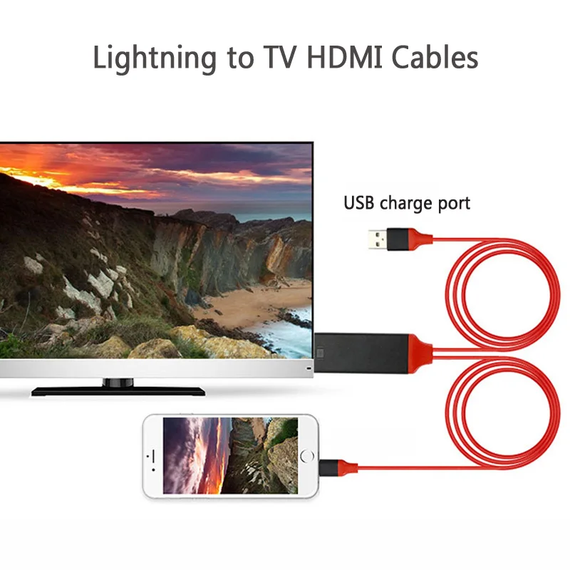 Plug/Play кабель для Lightning/HDMI HD ТВ адаптер USB 1080 P iPad воздуха iphone 7 плюс 6 S 5 5S видео