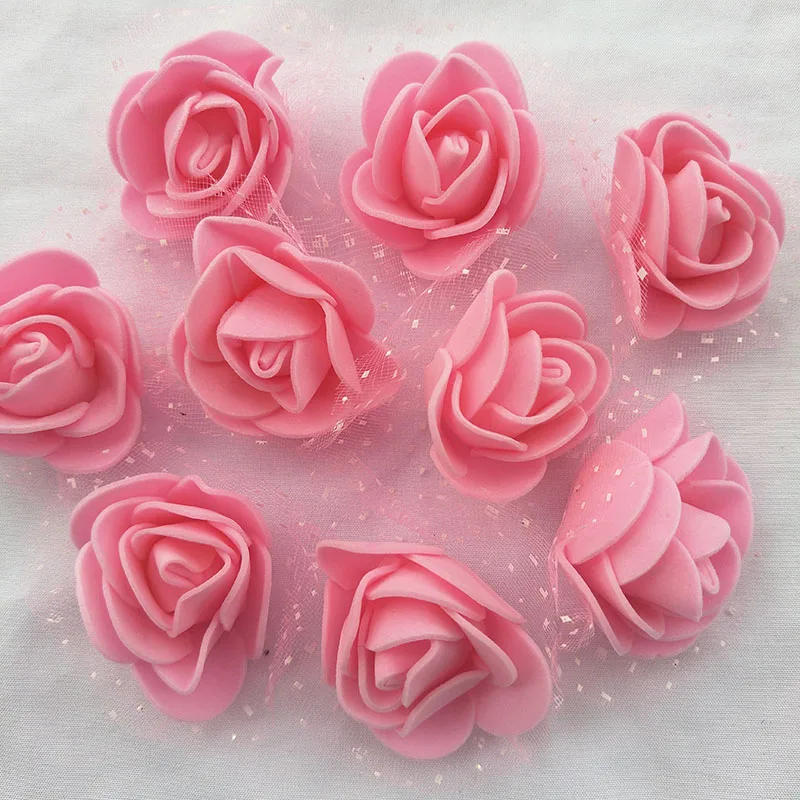 500 шт цветок розы Медведь голова 3,5 см бутон шелк Салли Моделирование искусственных цветов цветок ручной работы свадебные материалы для украшения - Цвет: deep pink