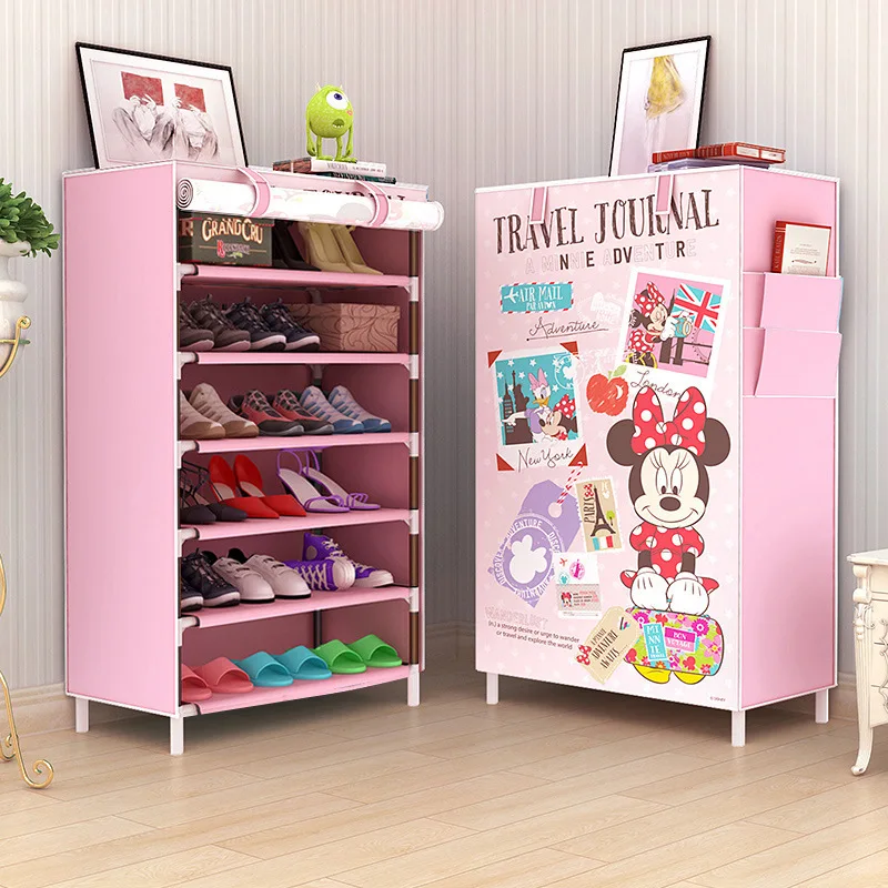 Large Capacity Dustproof Fabric Shoes Rack Hallway Shoe Organizer Home Living Room Shoe Closet Shelf Cabinet Assembled Furniture