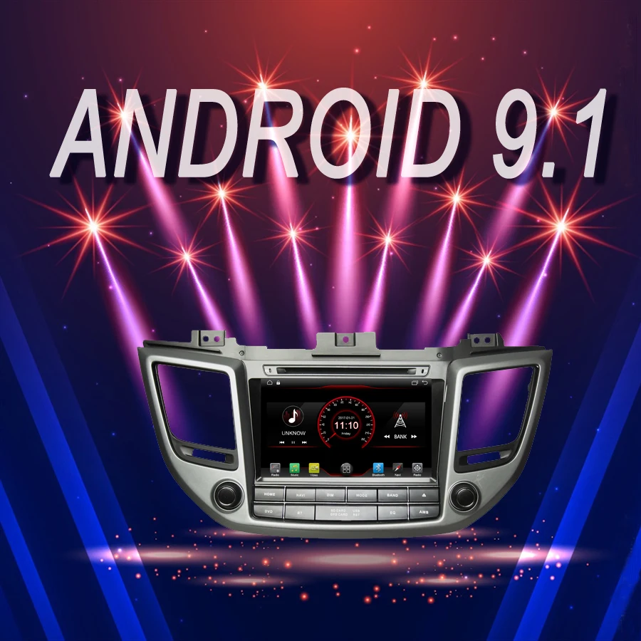 

OTOJETA Brand Car Android 9.1 Multimedia Player for HYUNDAI Ix35 TUCSON 2016 GPS Navigation Device with Camera Aux bluetooth