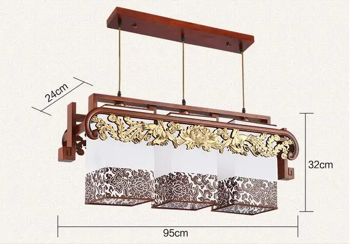 Китайский стиль деревянные подвесные светильники ретро гостиная ресторан Сад зал домашнего освещения простой антикварная подвесные