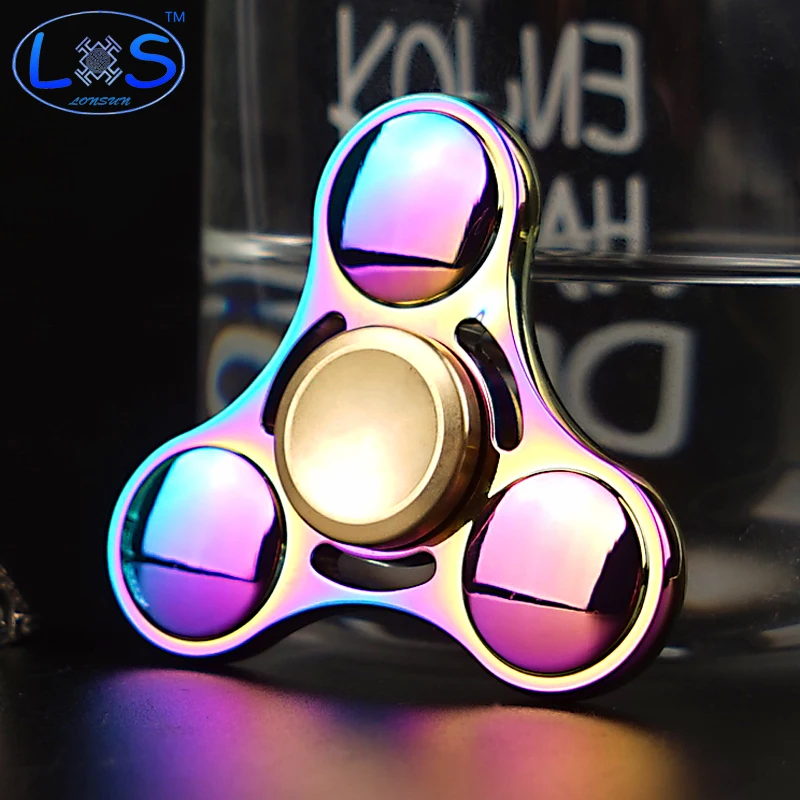 2017 г. Яркая Спиннеры время вращения длинные EDC металлическая рука Spinner Для аутизма и СДВГ Дети/взрослых смешно анти-игрушка