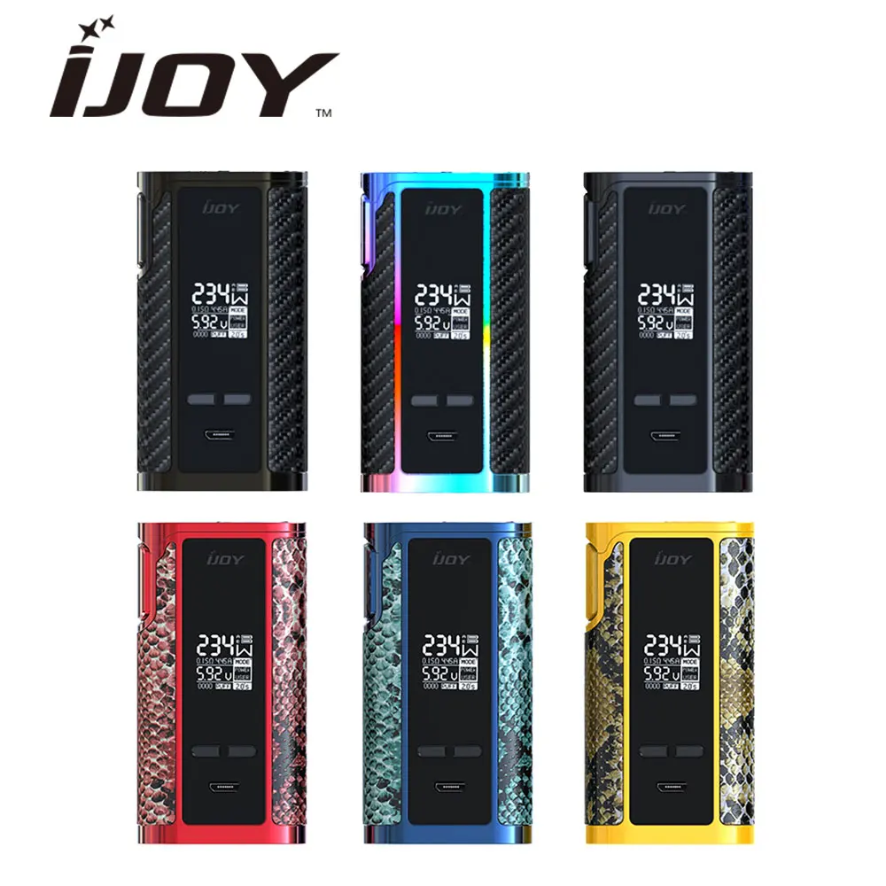 

Original 234W IJOY Captain PD270 TC BOX MOD with 6000mAh Battery Max 234W Output Huge Power Huge Electronic Cigarette Vs PD1865