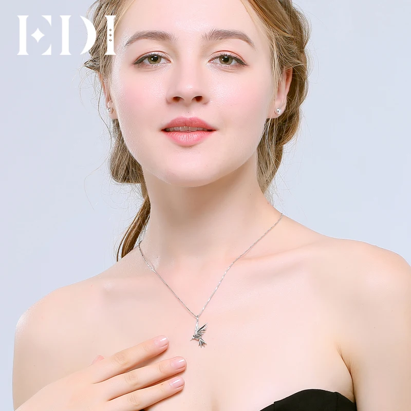EDI Fairy Tale Animal Pendant Necklaces with Radom 18 Inch Chain Real 925 Sterling Silver Bird Necklace For Women INS Jewelry