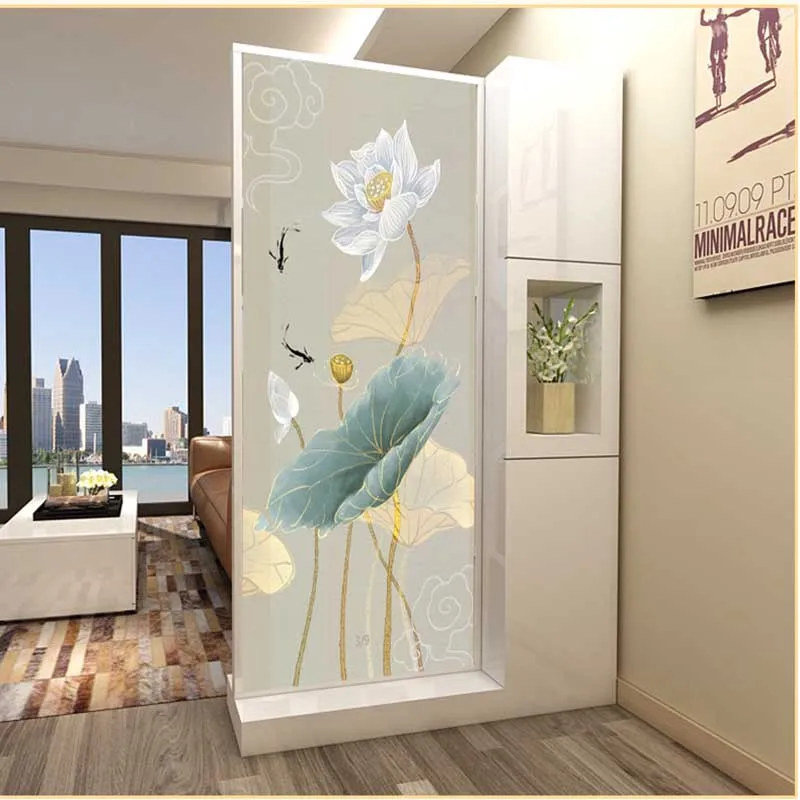 Customized retro flower frosted glass stickers transparent opaque film