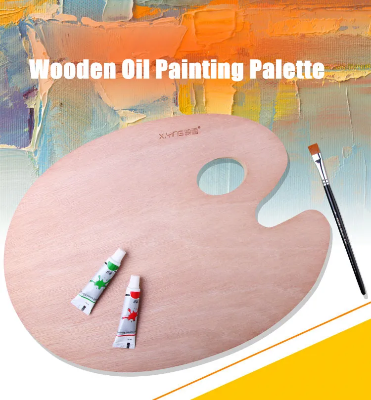 1 шт. Профессиональная деревянная овальная Палитра для рисования масляный лоток для краски художественная палитра