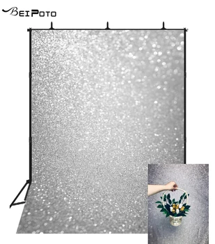 

BEIPOTO Photography backdrop for photo Studio Senior Art fabric Background Twinkle glitter silver boken Shinning photographic