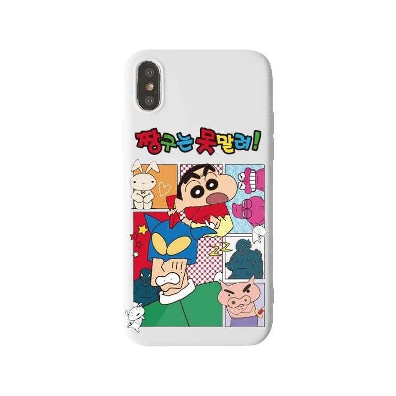 Японский комикс Crayon Shin-chan чехол для телефона мягкий ТПУ Забавный чехол для iPhone 11Pro XS MAX 8plus 6s 7plus Защита оболочки - Цвет: TPU