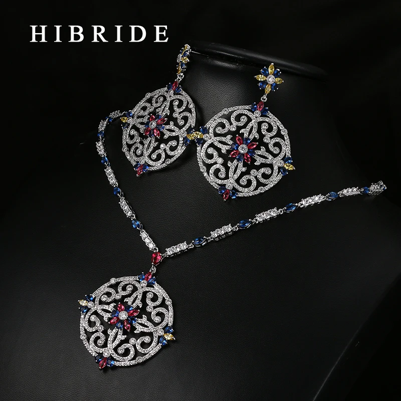 Роскошный цветок круглой формы hibrid красочные Швейцарский фианит подвески для