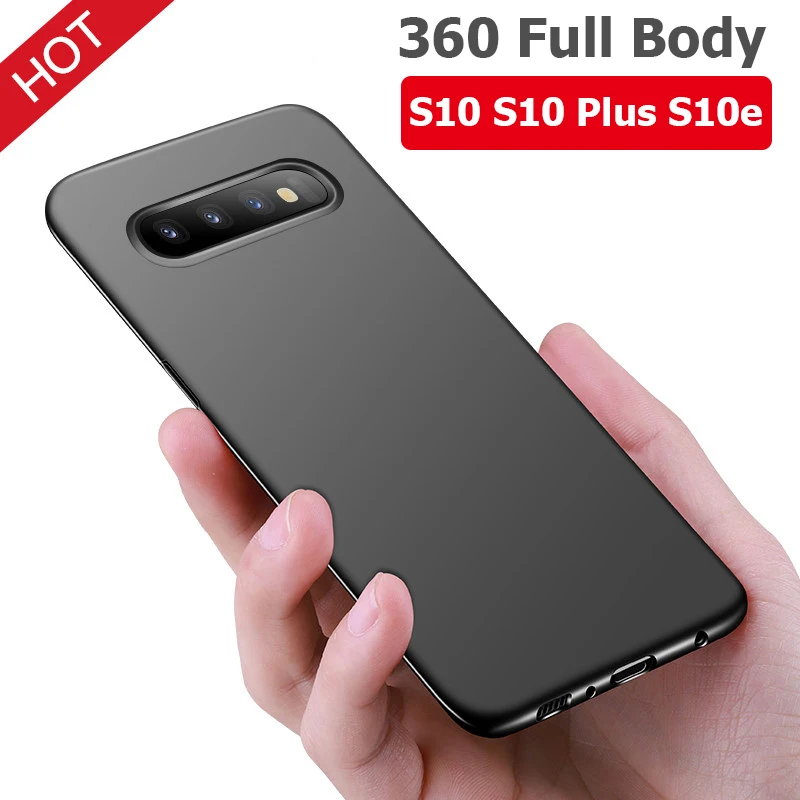 

360 Full Body Phone Case For Samsung Galaxy S10 S10 Plus Luxury Coque Matte PC Hard Back Cover For Samsung S10e Shockproof Case