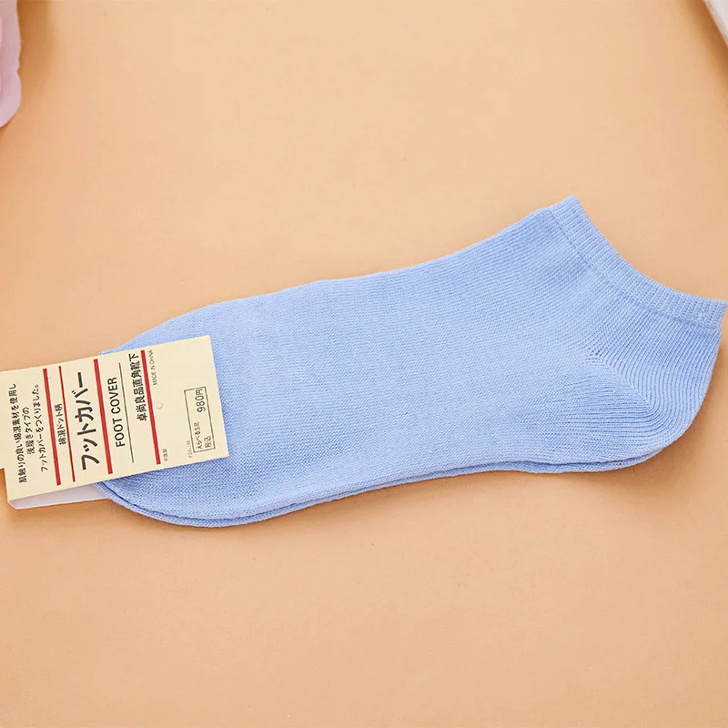 20 пар, женские носки, невидимые однотонные носки для девочек, секретные скрытые носки, Бесплатные Носки для доставки - Цвет: Небесно-голубой
