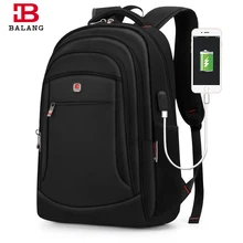 Бренд BALANG, повседневный мужской рюкзак унисекс, многофункциональный, usb зарядка для мужчин, рюкзаки, 15,6, для ноутбука, подростка, рюкзак, сумки для студентов