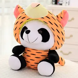 Симпатичный плюшевый тигр панда игрушка мультфильм знаки панда кукла подарок около 35 см