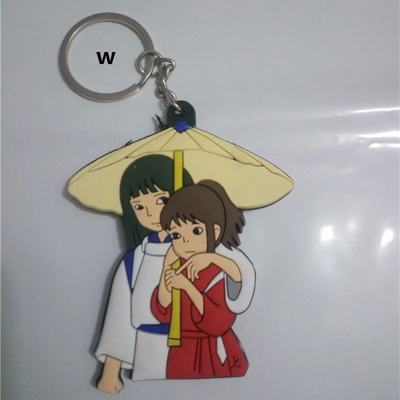 Anime Hayao Miyazaki Figures My Neighboor Totoro Spirited Away No Face Man PVC Keychain Key Bag Pendants Dolls 20pcslot  (17)