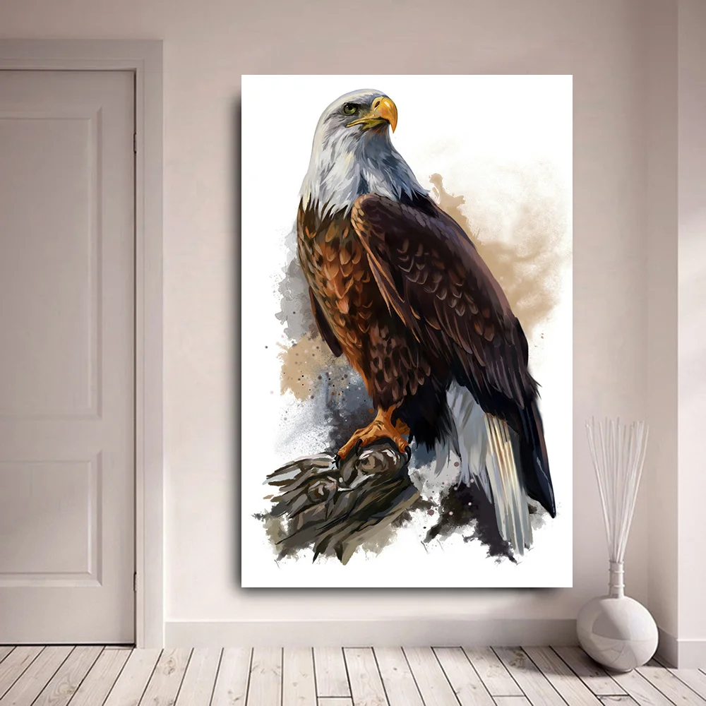 Aliexpress.com : Buy Print Canvas Oil Painting by numbers Bald Eagle