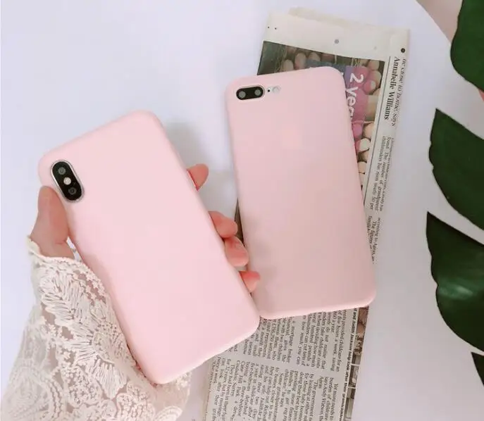 

2019 New Promotion No Anti-knock Solid Candy Tpu Cover Summer Fresh Soft Phone Case for Iphone 7 7plus 6s 8 Xs Max Xr