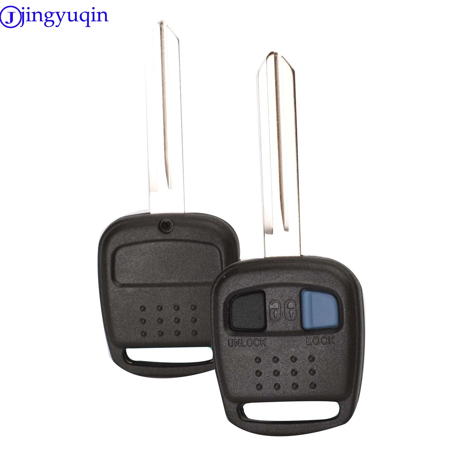 

jingyuqin Remote Car Key Case 2 Buttons Case Fob For Nissan Bluebird Car Key Blank Shell Cover