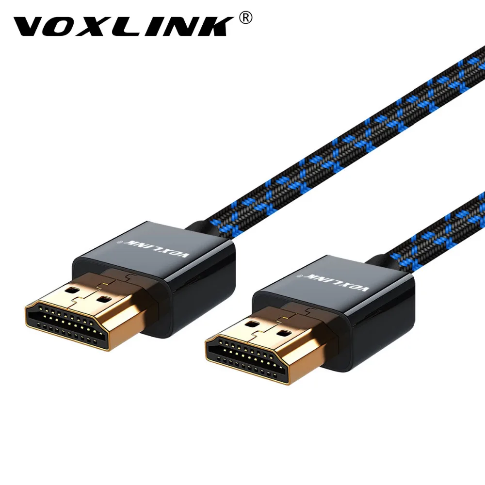 VOXLINK 4K* 2K HDMI кабель для ТВ ноутбука проектор высокоскоростной Премиум V1.4 1080P 3D HDMI к HDMI кабели 1 м/1,5 м/1,8 м/3 м